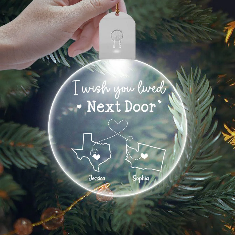 I Wish We Lived Closer Bestie Acrylic LED Ornament Personalized Gift TH10 892141 - Image 4
