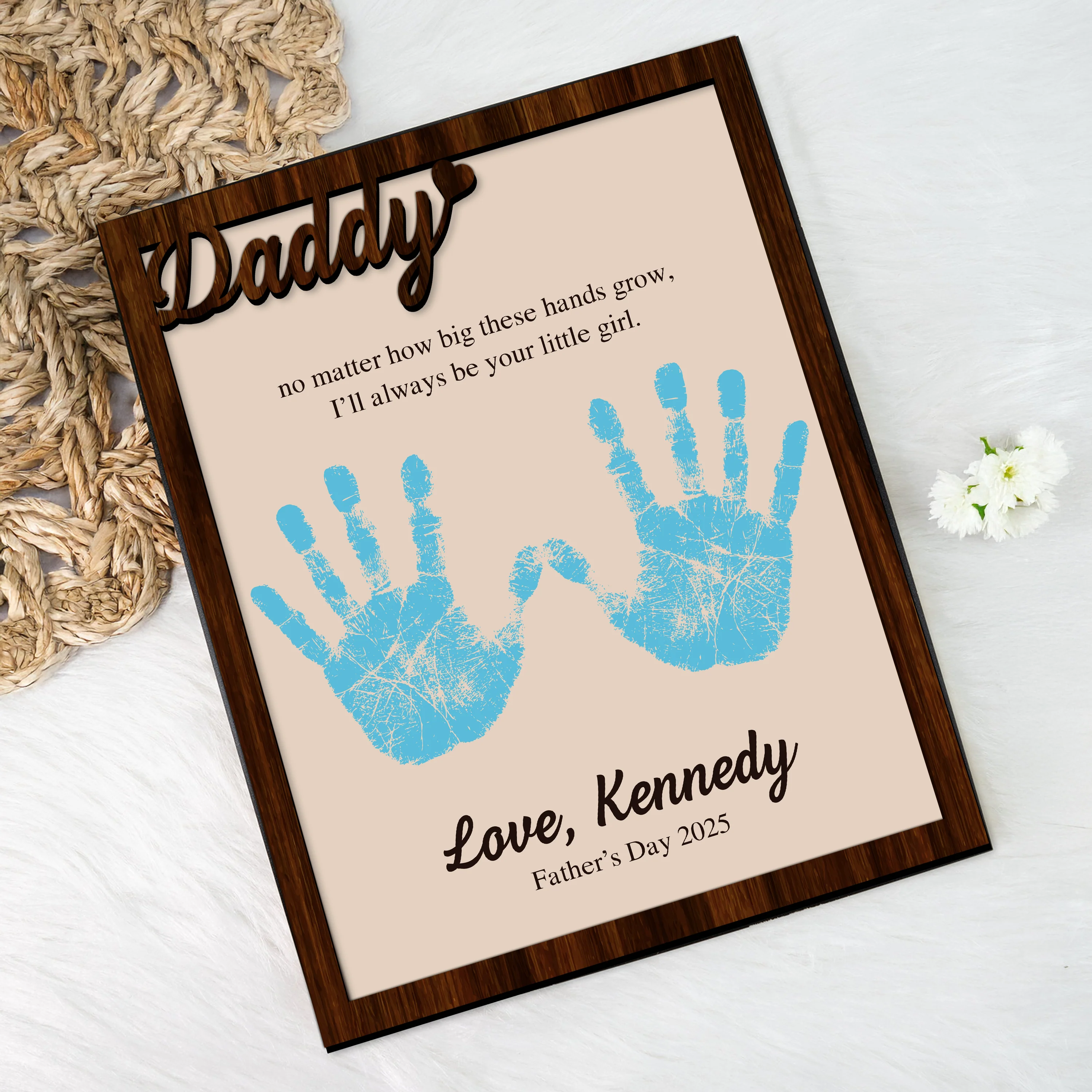 I'll Always Be Your Little Girl Gift For For Dad 2-Layered Wooden Plaque With Stand TH10 892981 - Image 5