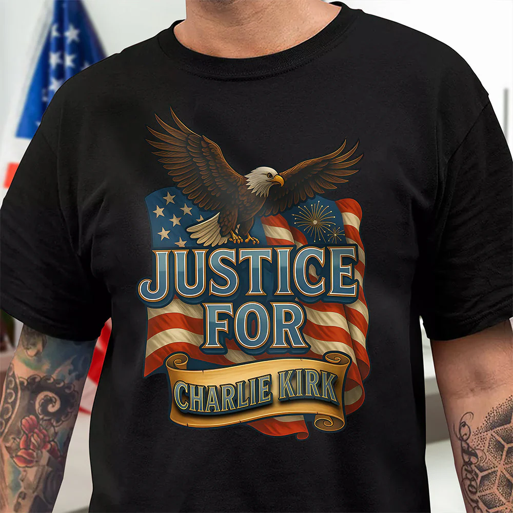 Justice For Charlie Kirk Dark Shirt TH10 64405 - Image 6