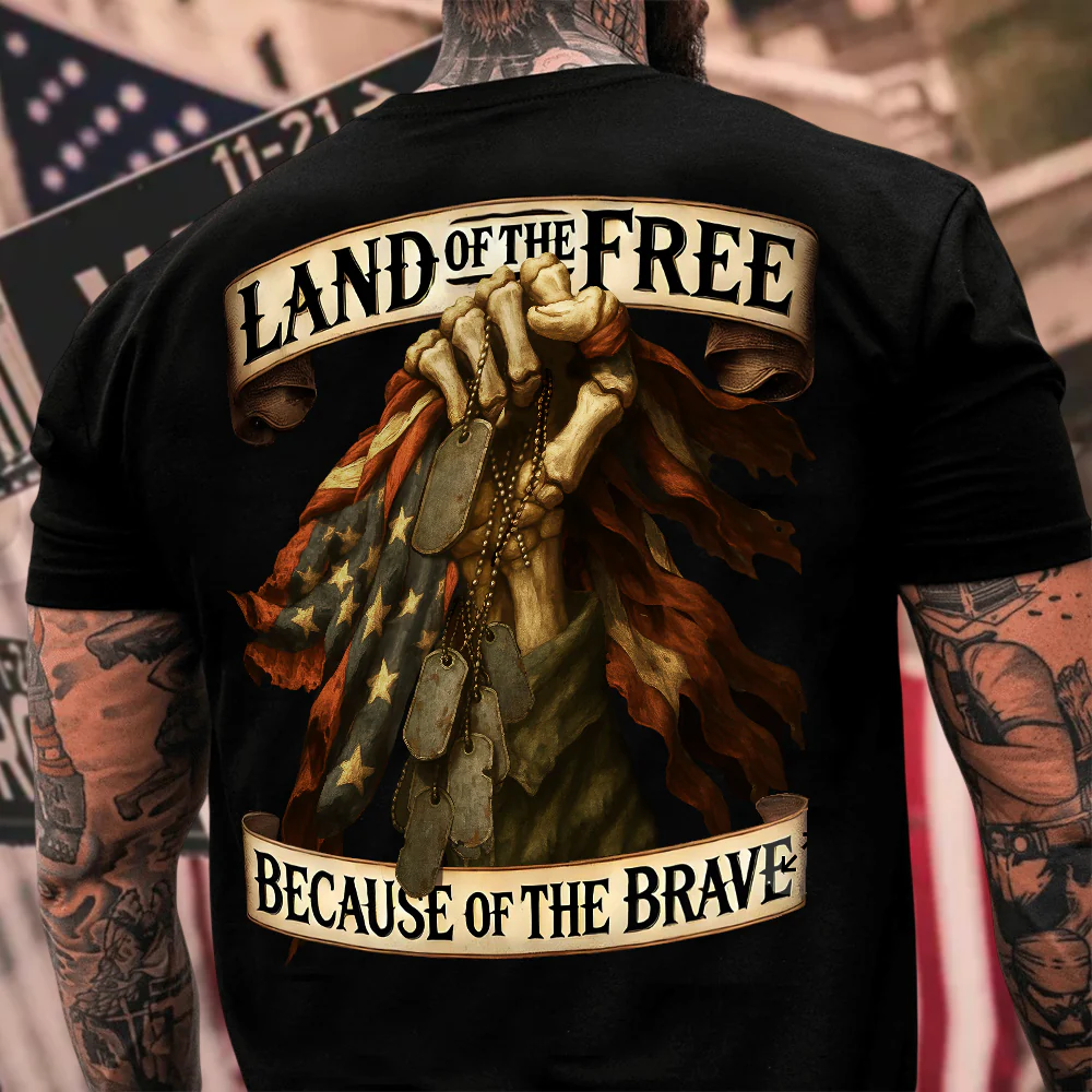 Land Of The Free Back Shirt For Dad N369 896061 - Image 7