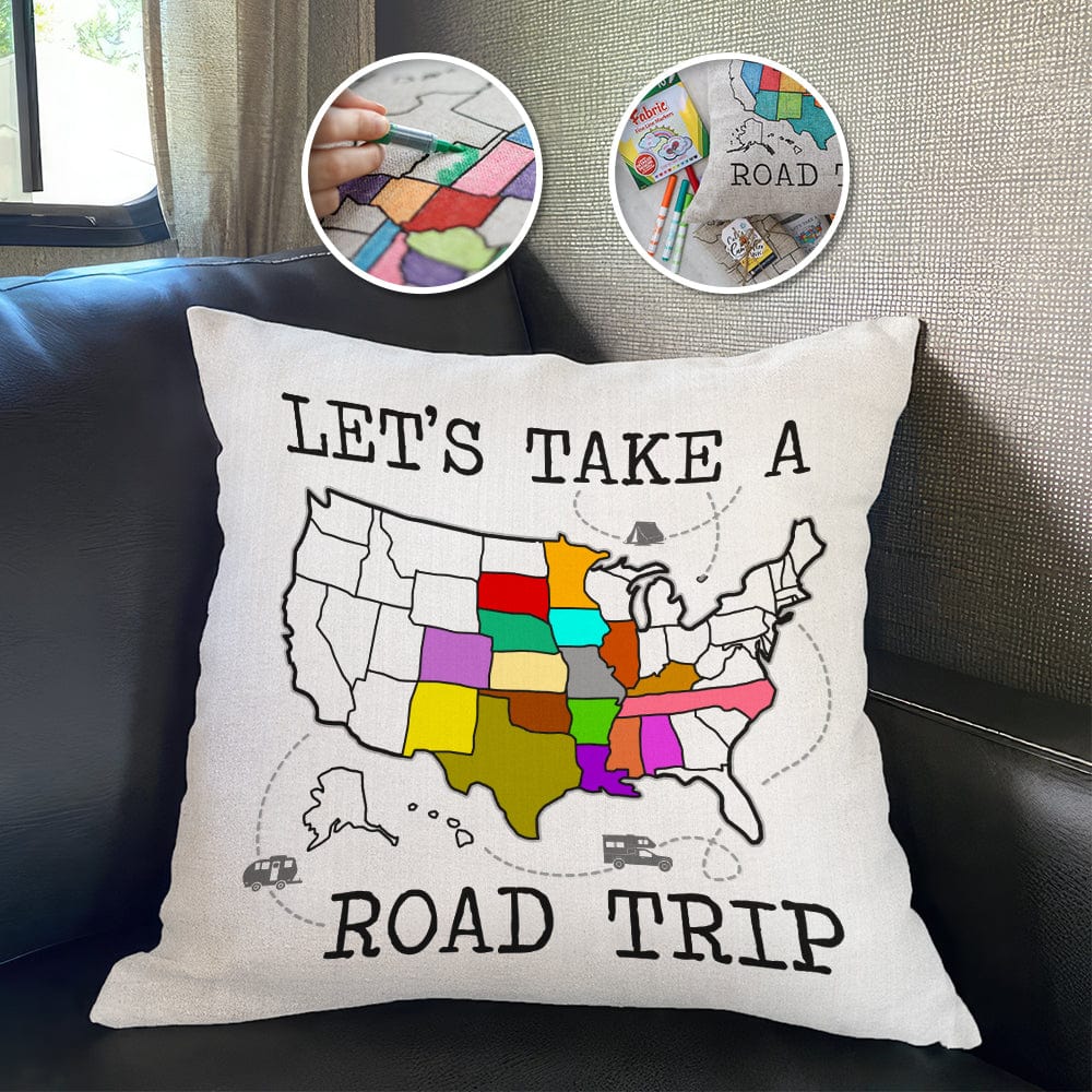 Let's Take A Road Trip  Camping Pillow Cover K228 890319 - Image 4