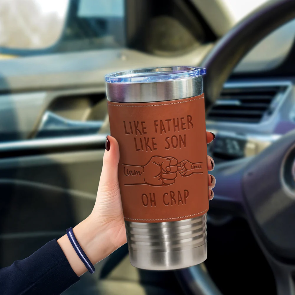 Like Father Like Son Oh Crap Leatherette Tumbler TH10 894013 - Image 6