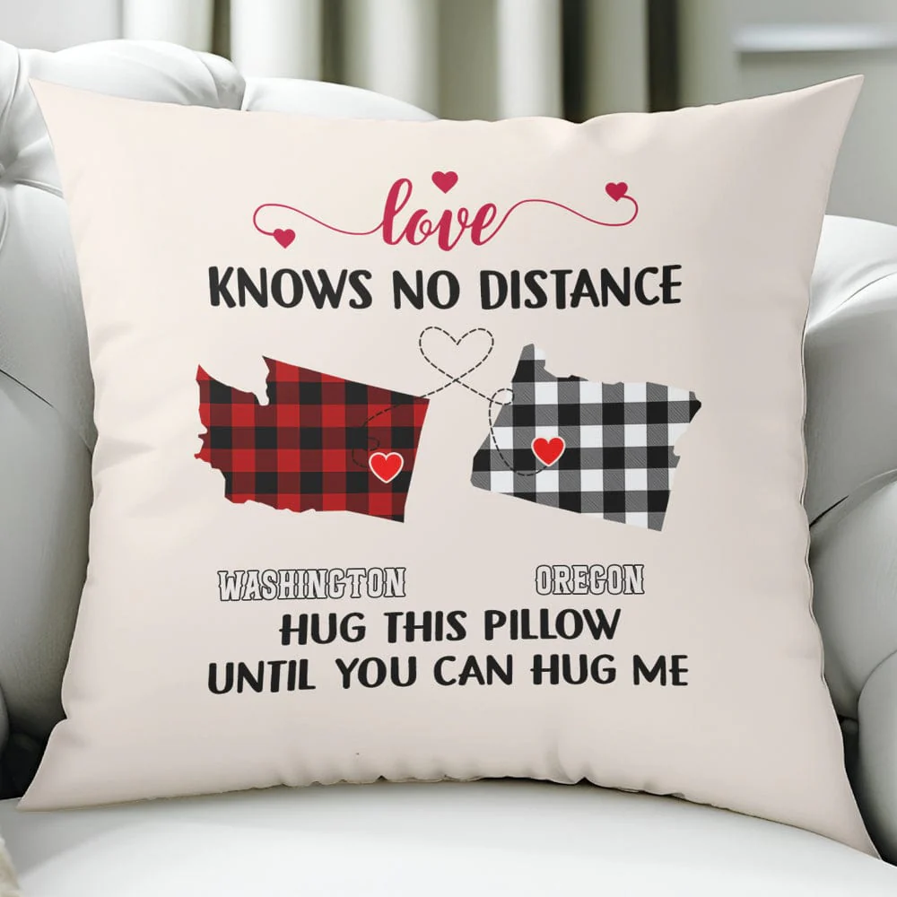 Love Knows No Distance Couple Pillow TH10 892343 - Image 3