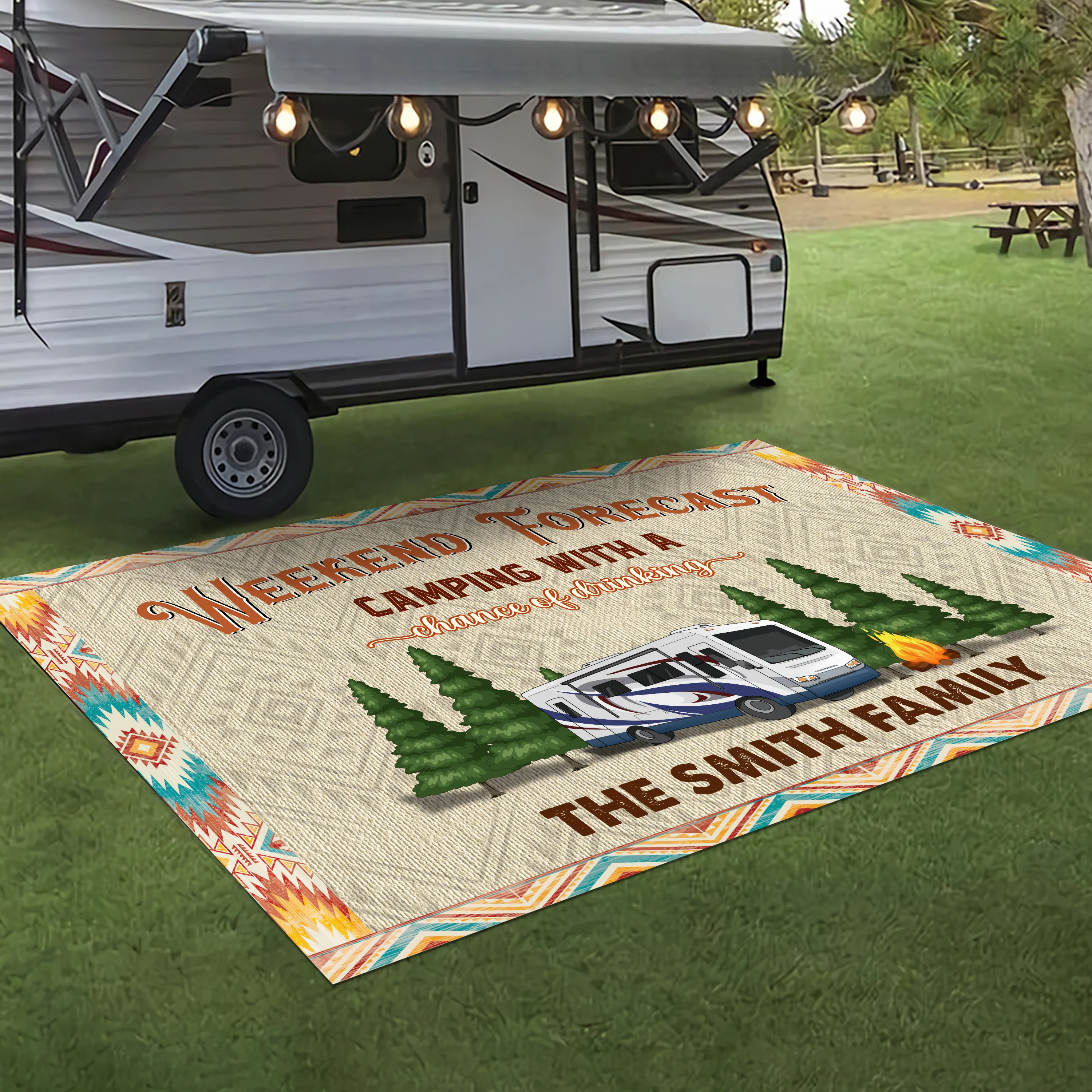 Making Memories One Campsite At A Time For Camper Patio Mat TH10 894153 - Image 5