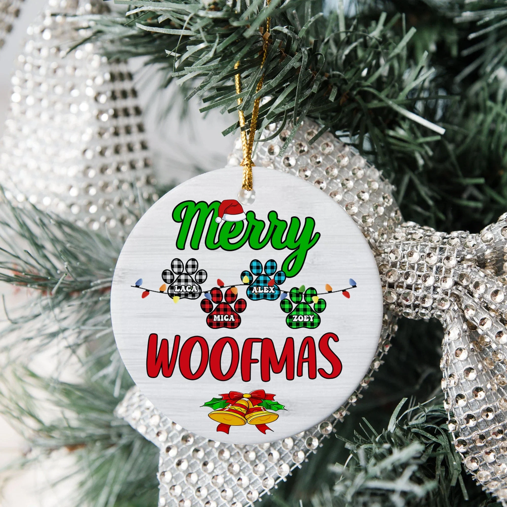Merry Woofmas Christmas Ceramic Ornament TH10 891375 - Image 4