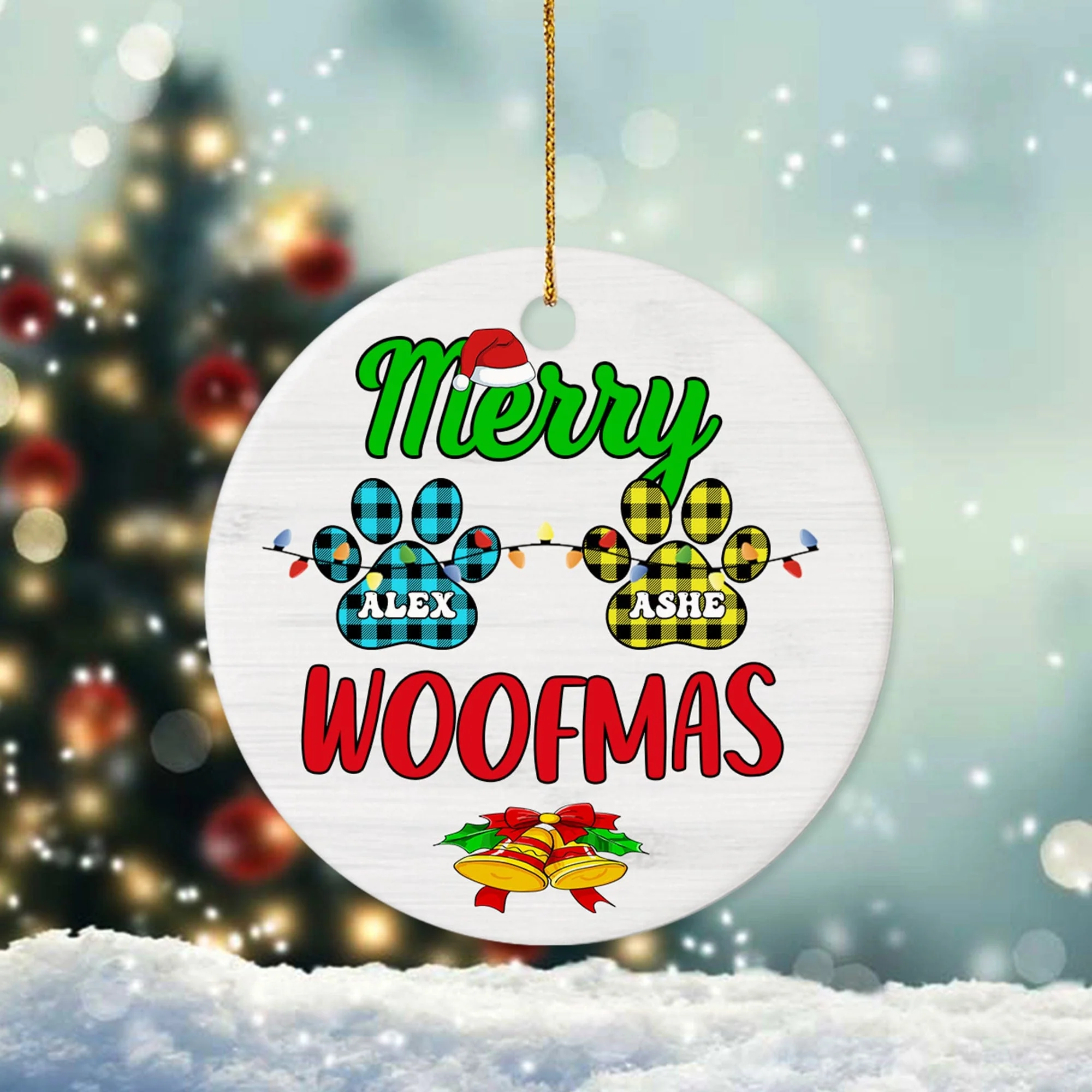 Merry Woofmas Christmas Ceramic Ornament TH10 891375 - Image 5