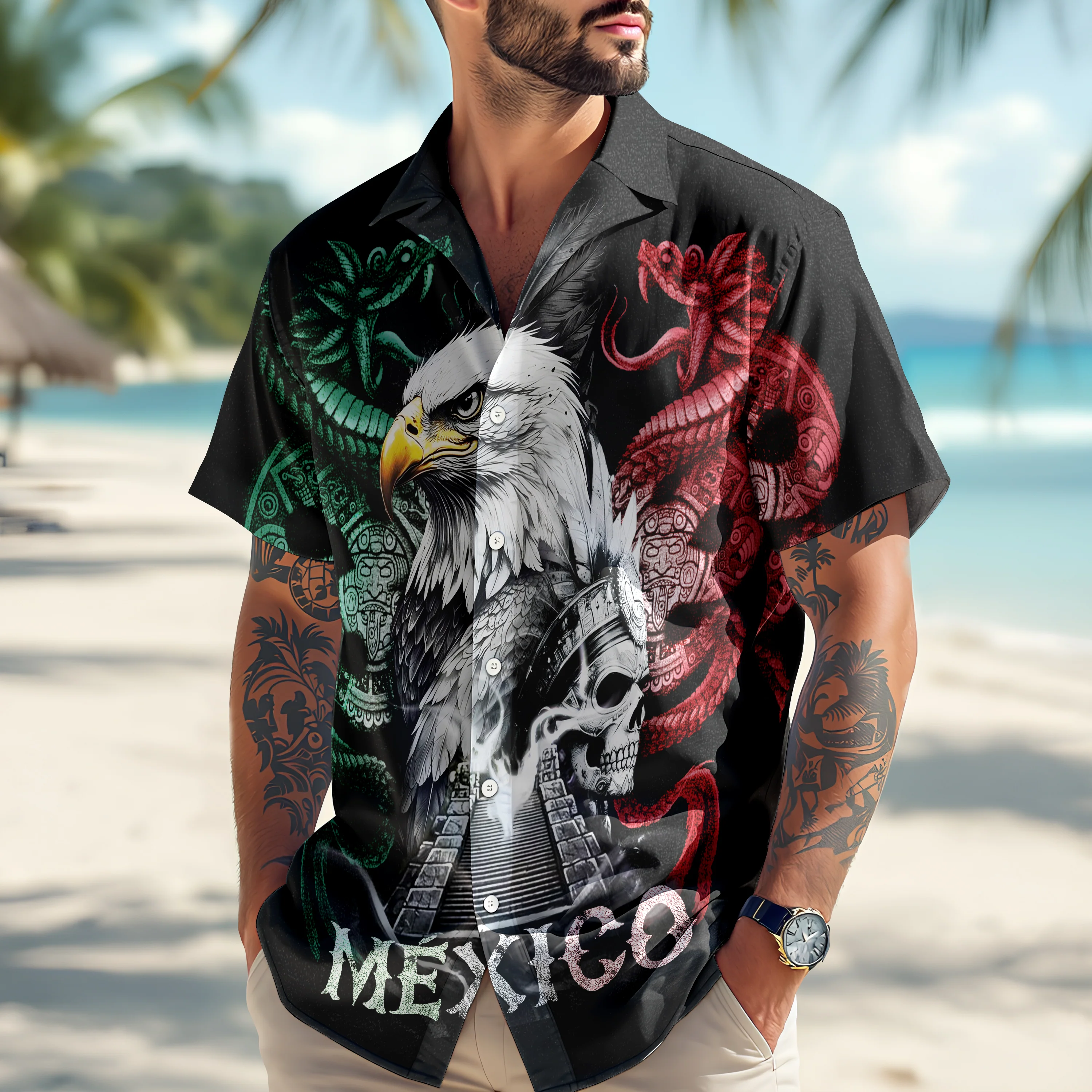 Mexico Eagle Hawaii Shirt N369 895021 - Image 5