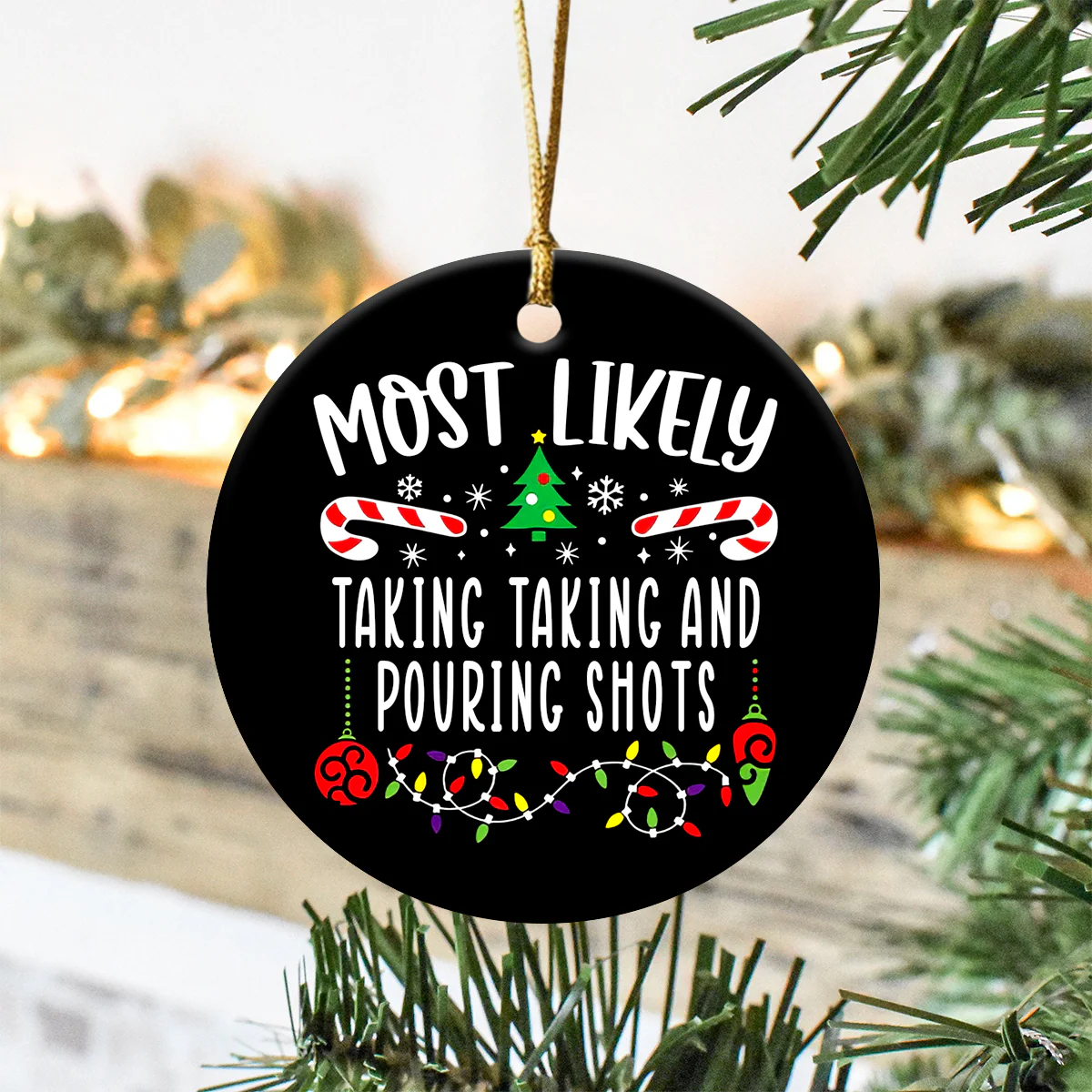 Most Likely To Ceramic Ornament Personalized Christmas Gift TH10 894899 - Image 5