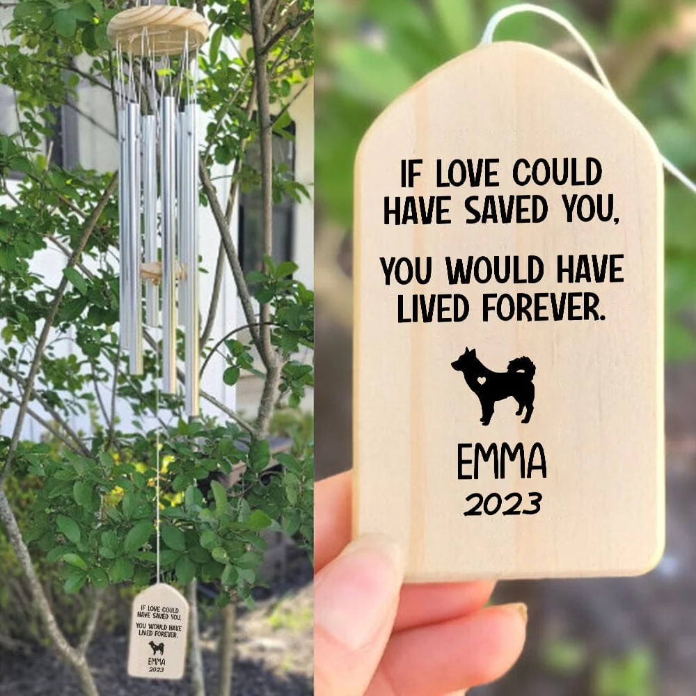 No Longer By My Side But Forever In My Heart Dog Wind Chimes Personalized Gift TA29 889987 - Image 3