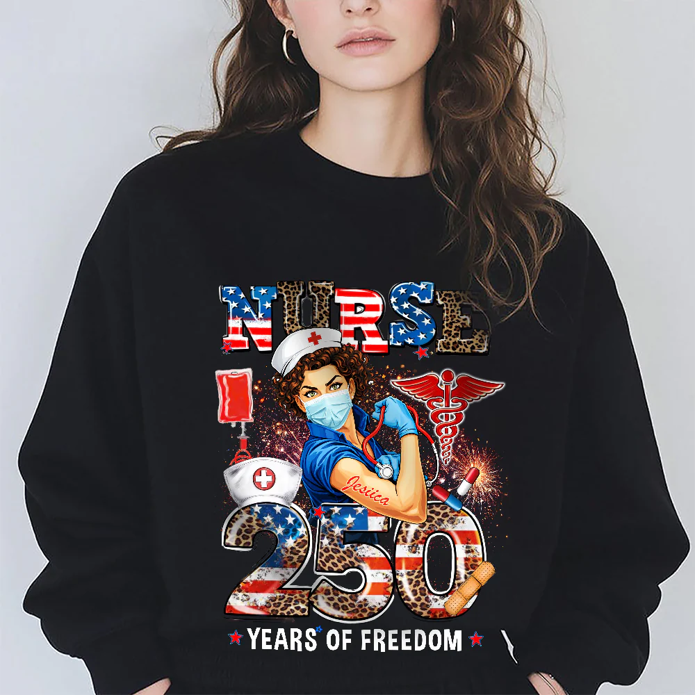 America Nurse 250 Years Of Freedom Dark Shirt TH10 898717 - Image 7