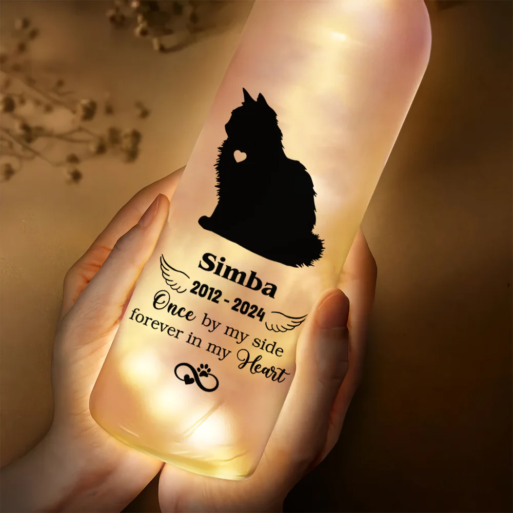 One By My Side, Forever In My Heart Memorial Bottle Lamp TH10 892541 - Image 4