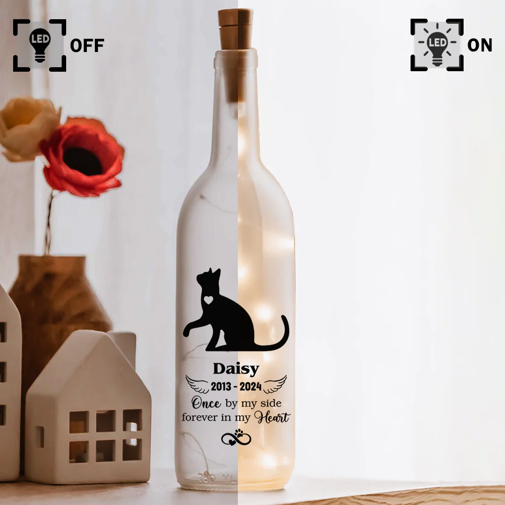 One By My Side, Forever In My Heart Memorial Bottle Lamp TH10 892541 - Image 5