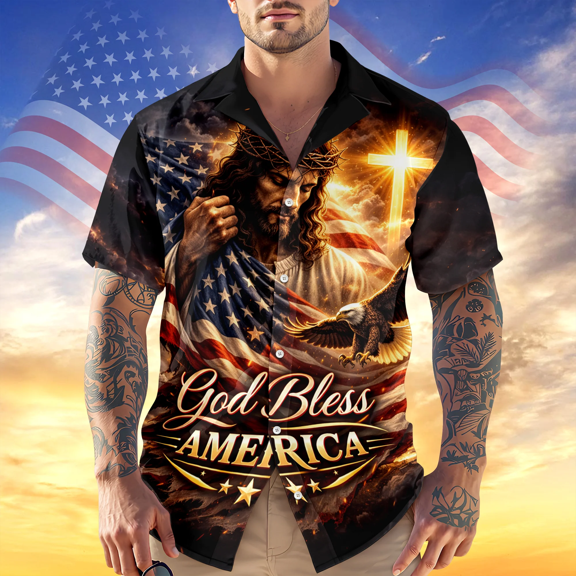 One Nation Under God Hawaii Shirt TH10 169261 - Image 2