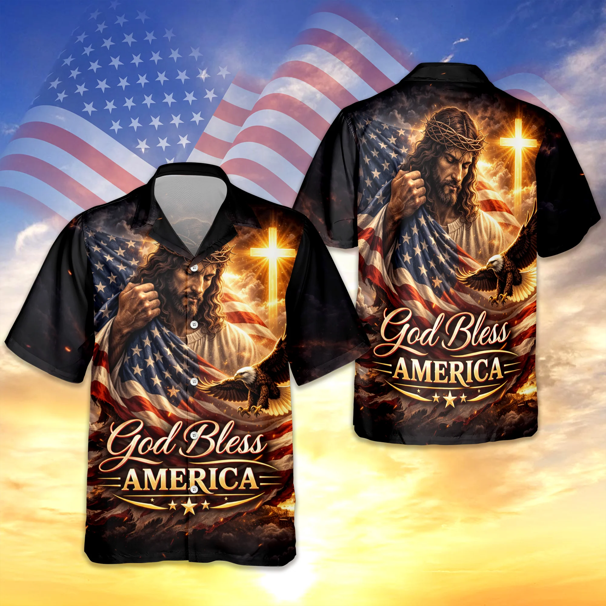 One Nation Under God Hawaii Shirt TH10 169261 - Image 7