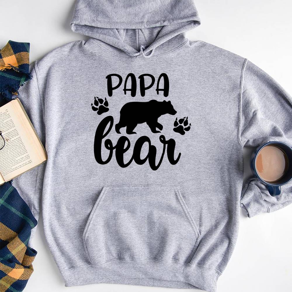Papa Bear Paw Family T-shirt, HN590 - Image 3