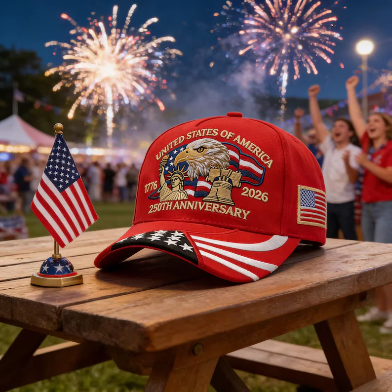 Patriotic Eagle & Liberty – United States 250th Anniversary Embroidered Cap TH10 170047 - Image 3