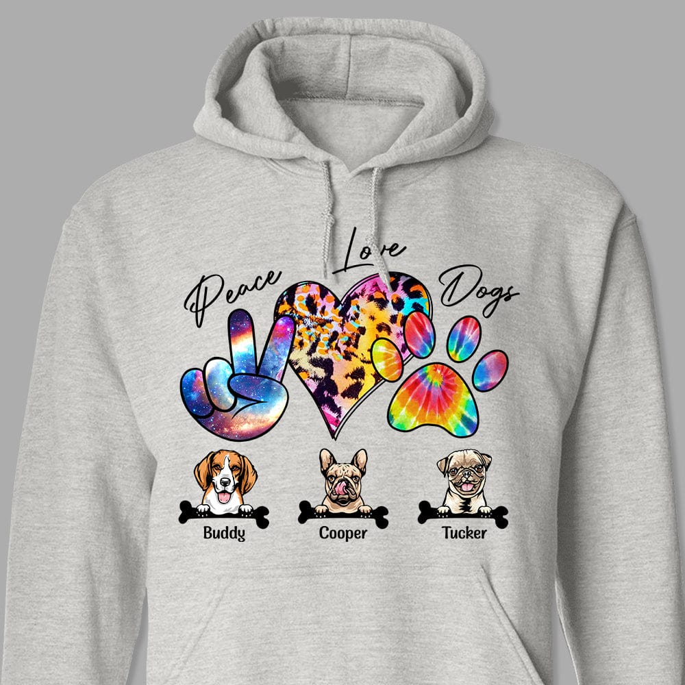 Peace, Love And Dogs Shirt Personalized Gift N304 889769 - Image 2
