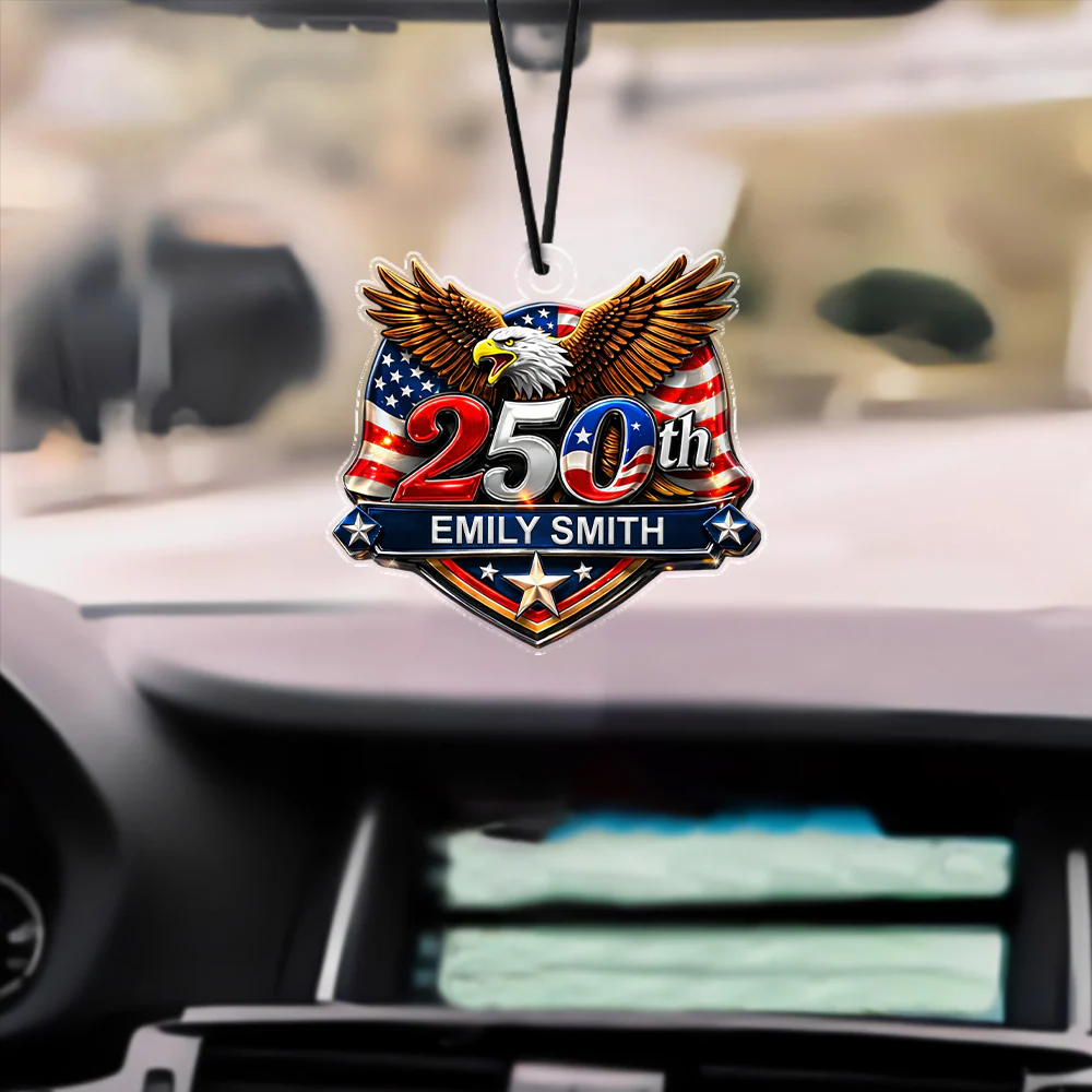 Personalized 250th Years With America With Eagle Car Hanging Ornament TH10 169439 - Image 5