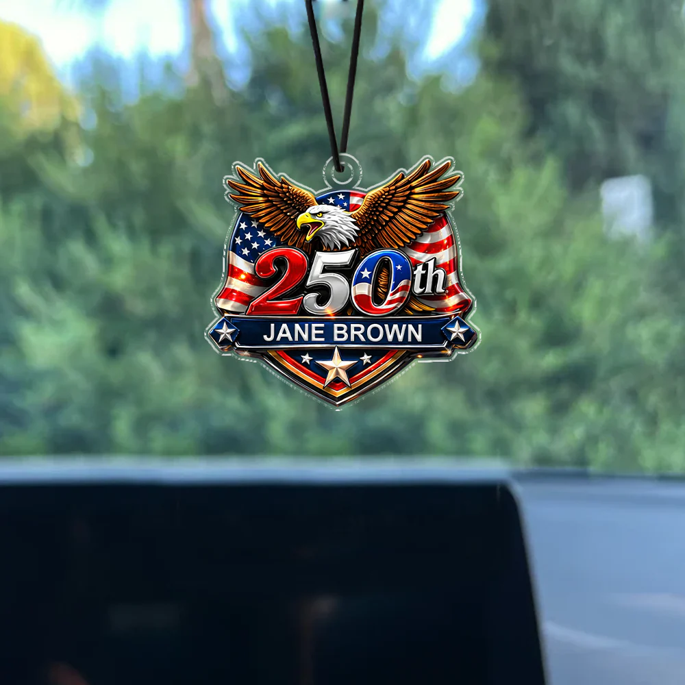 Personalized 250th Years With America With Eagle Car Hanging Ornament TH10 169439 - Image 6