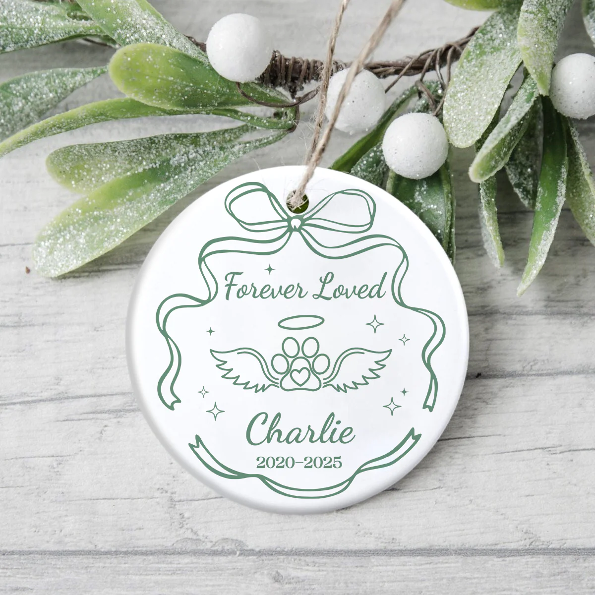Personalized Custom Name Forever Loved Ceramic Ornament For Pet Lover TH10 896639 - Image 5