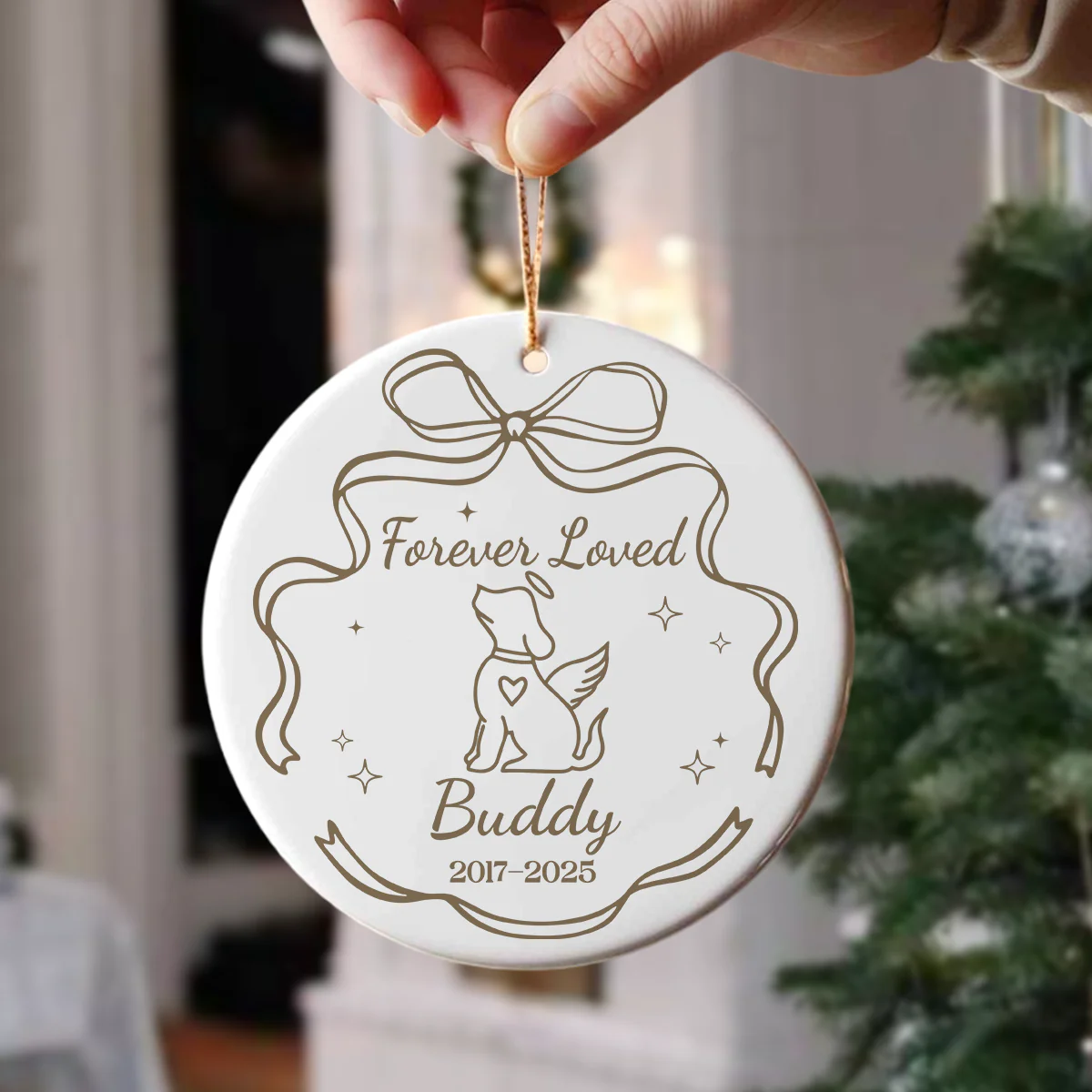 Personalized Custom Name Forever Loved Ceramic Ornament For Pet Lover TH10 896639 - Image 7