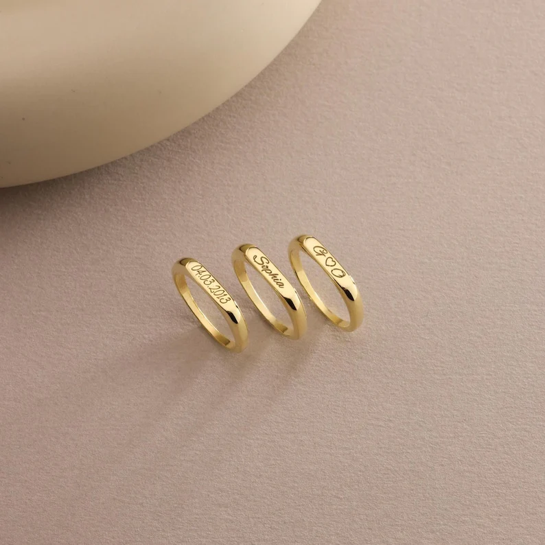 Personalized Custom Name Ring, Engraved Ring, Name Jewelry, Ring for Women, Gift For Her TH10 169411 - Image 3