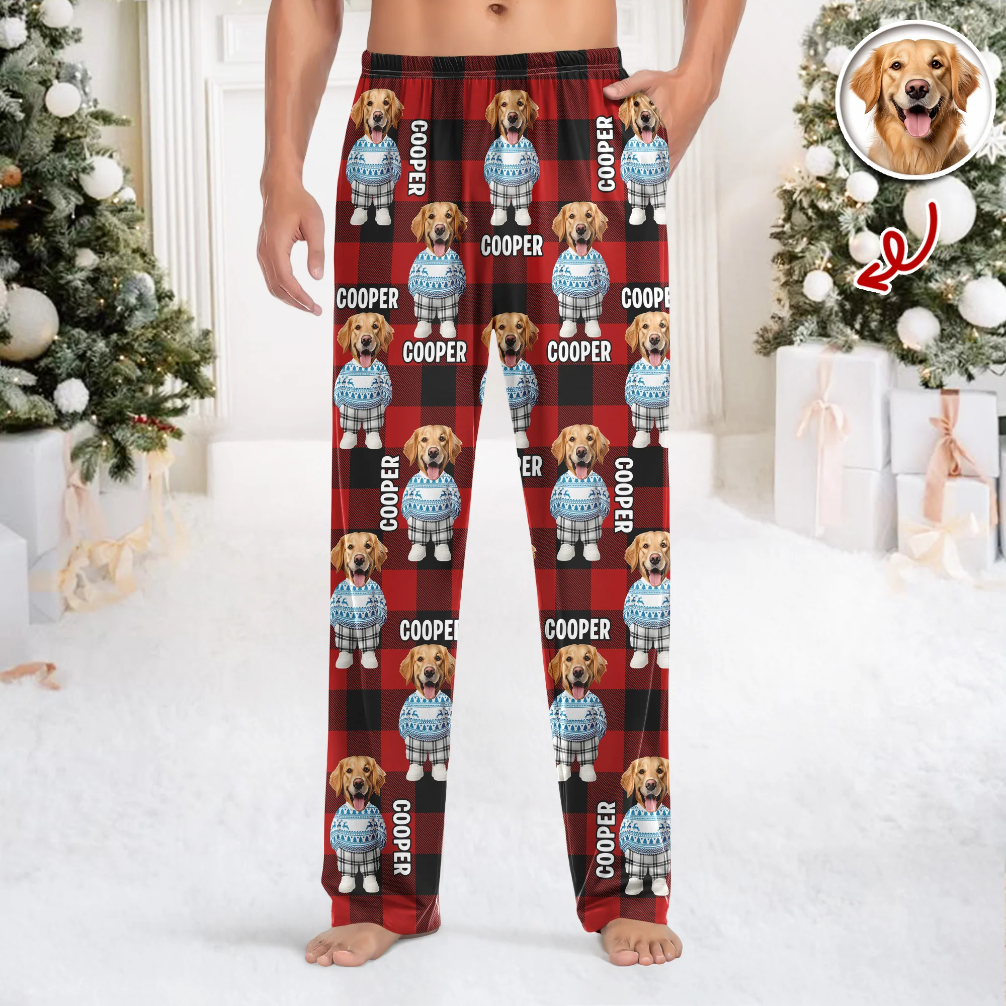 Personalized Dog Cat Xmas Clothes Sweatpants For Dog Lover TH10 896777 - Image 4