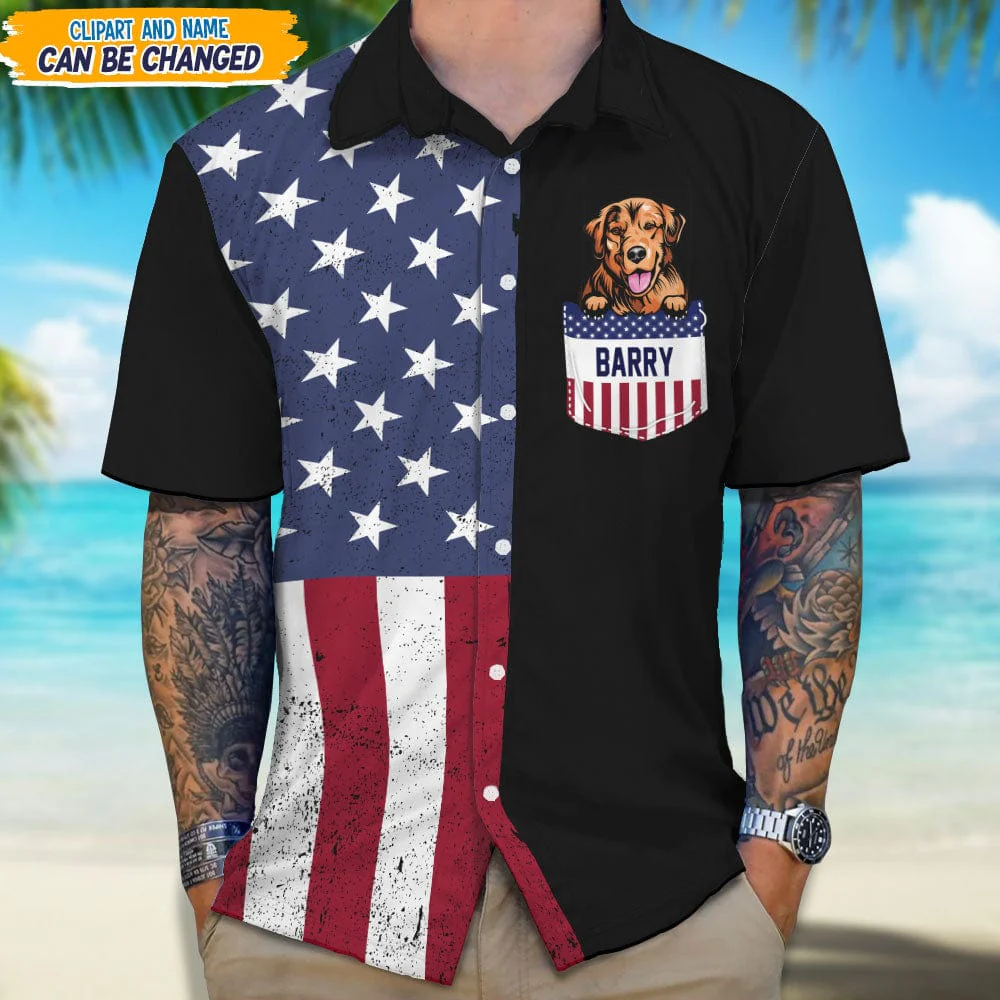 Personalized Dog Clipart July 4th Hawaii Shirt TA29 889459 - Image 2