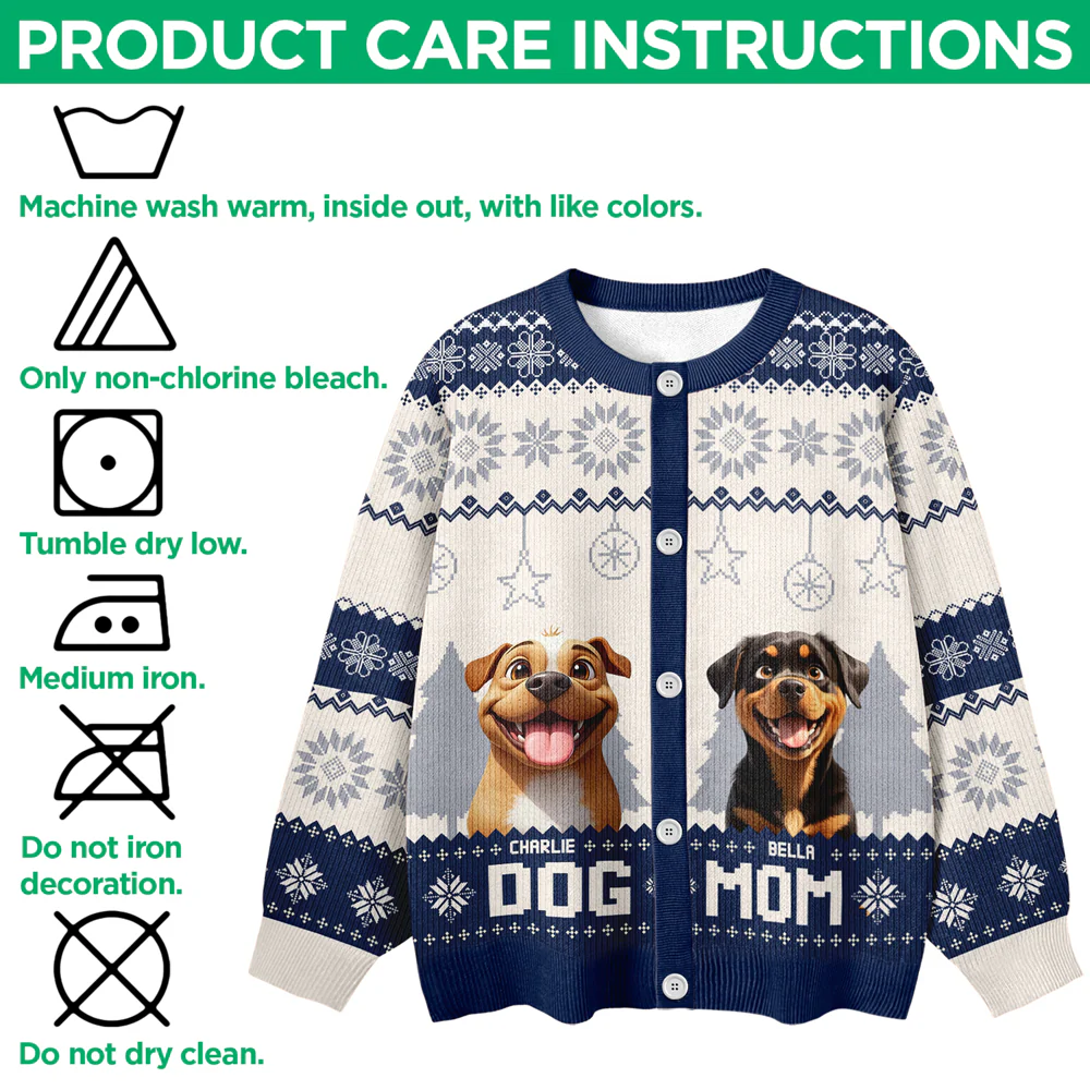 Personalized Dog Dad Dog Mom Ugly Cardigan TH10 896373 - Image 6