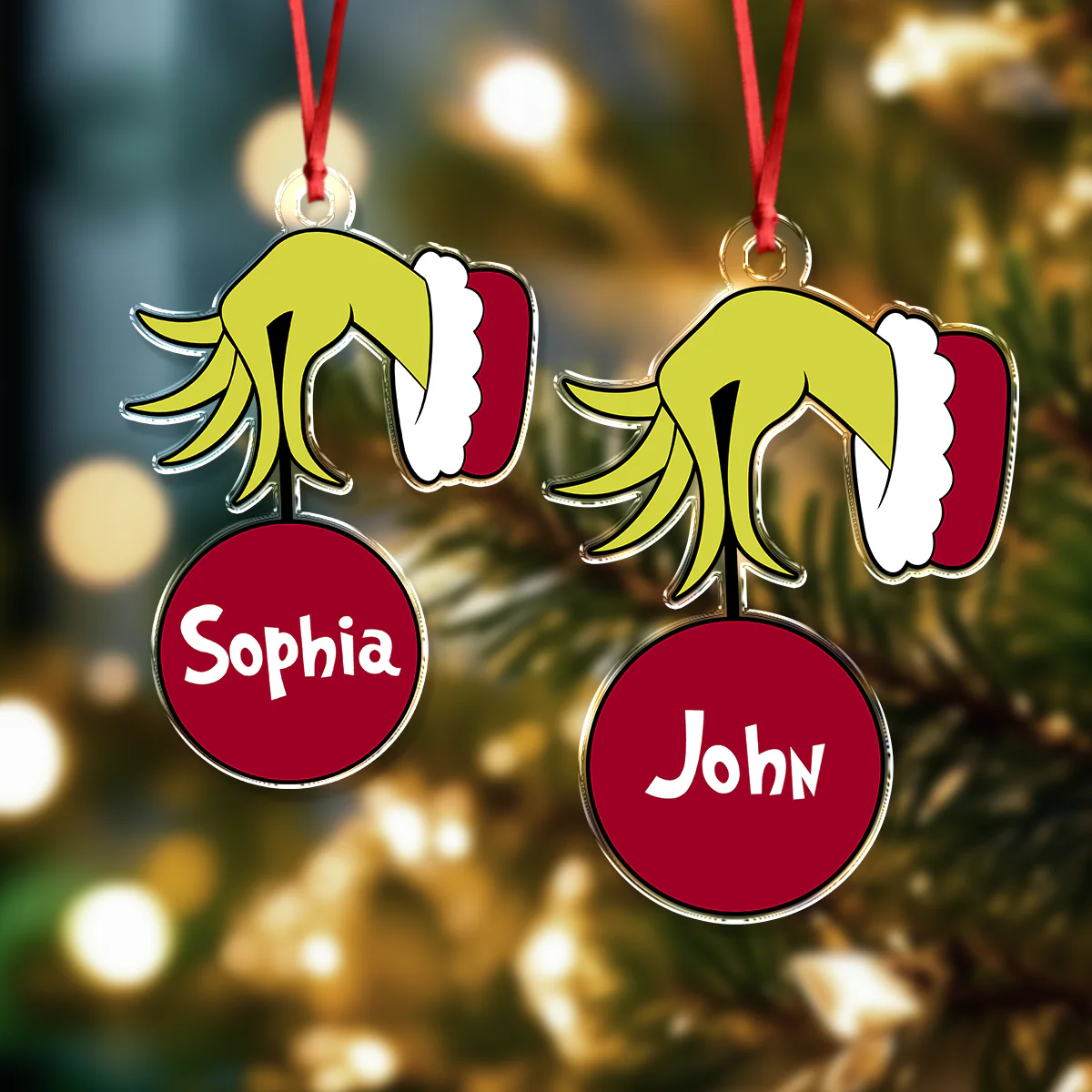 Personalized Elf Hold Christmas Ball Acrylic Ornament TH10 896391 - Image 4