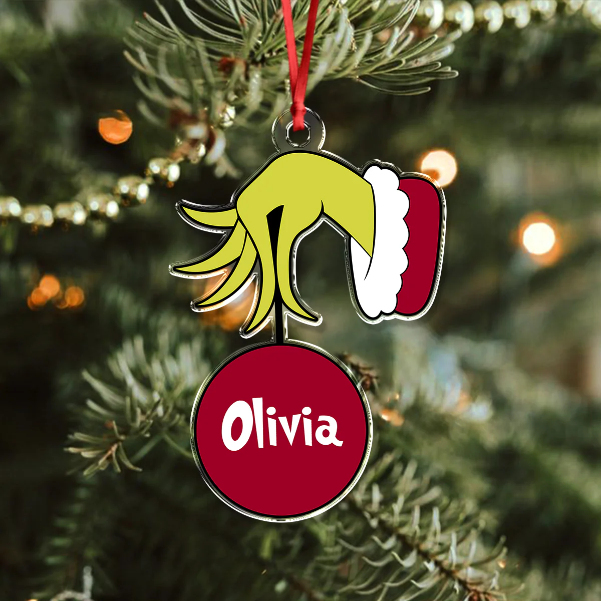 Personalized Elf Hold Christmas Ball Acrylic Ornament TH10 896391 - Image 7