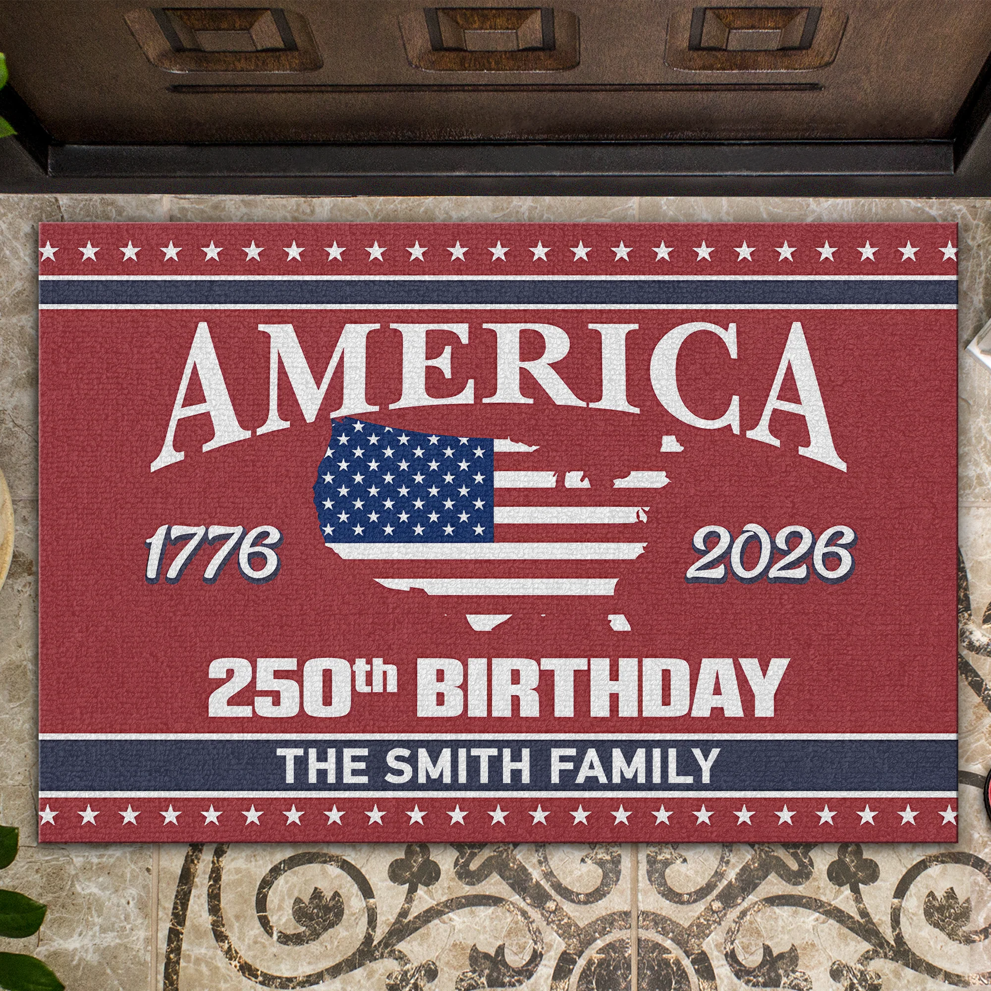 Personalized Family Name America 250th Anniversary Doormat TH10 898435 - Image 4