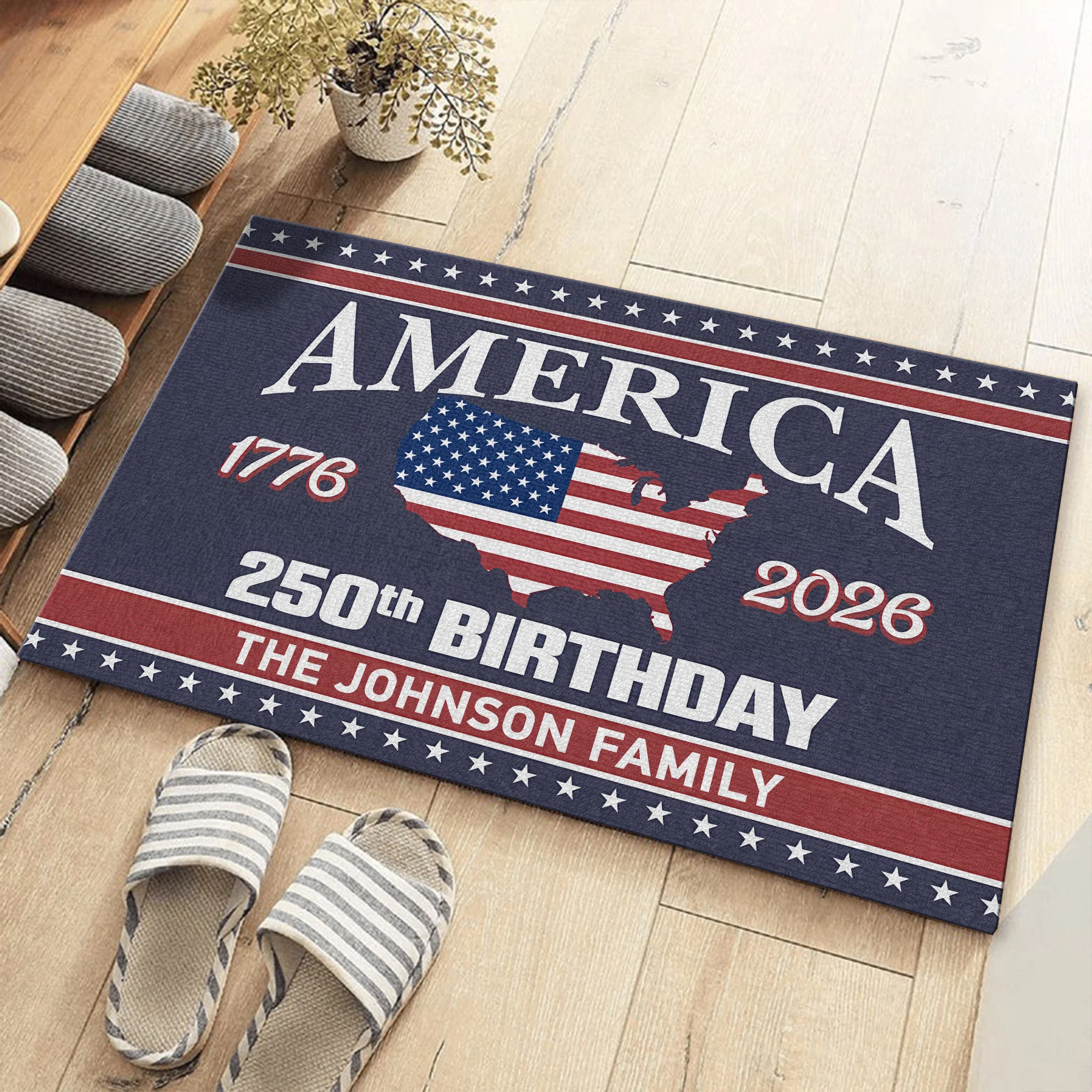 Personalized Family Name America 250th Anniversary Doormat TH10 898435 - Image 5