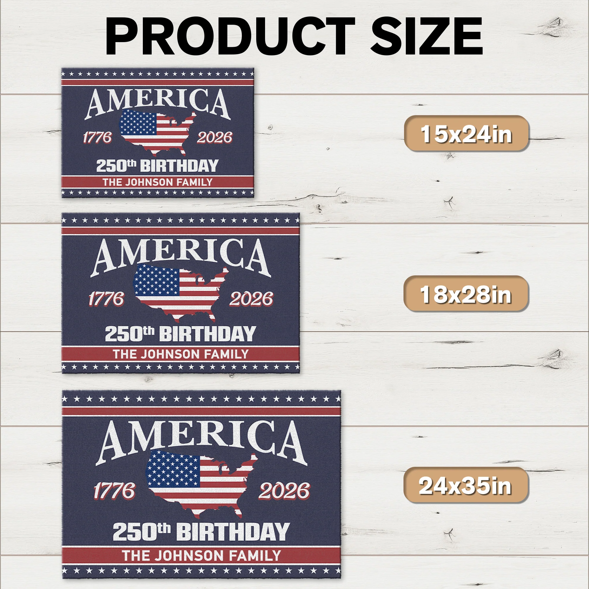 Personalized Family Name America 250th Anniversary Doormat TH10 898435 - Image 7