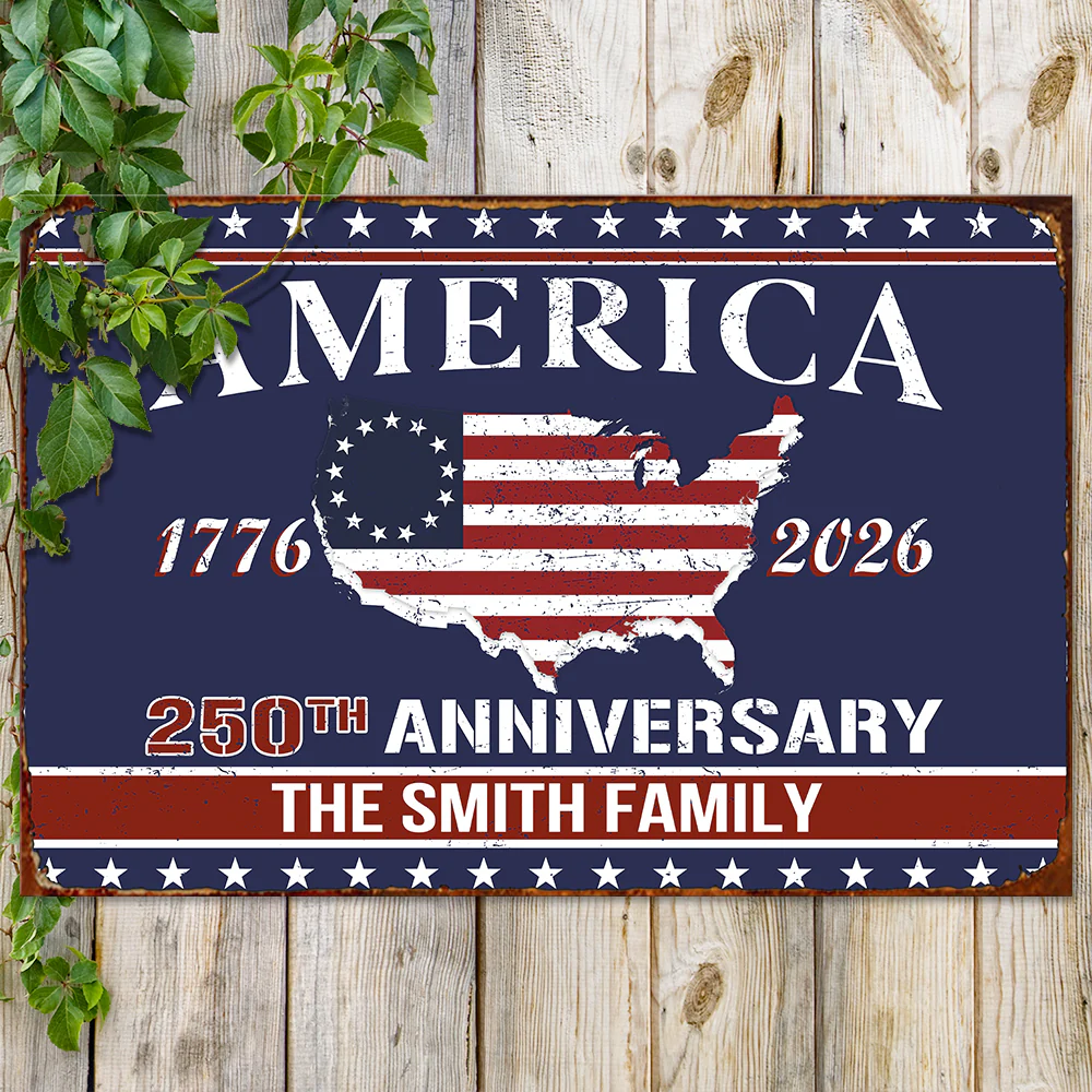 Personalized Family Name America 250th Anniversary Metal Sign TH10 898463 - Image 5