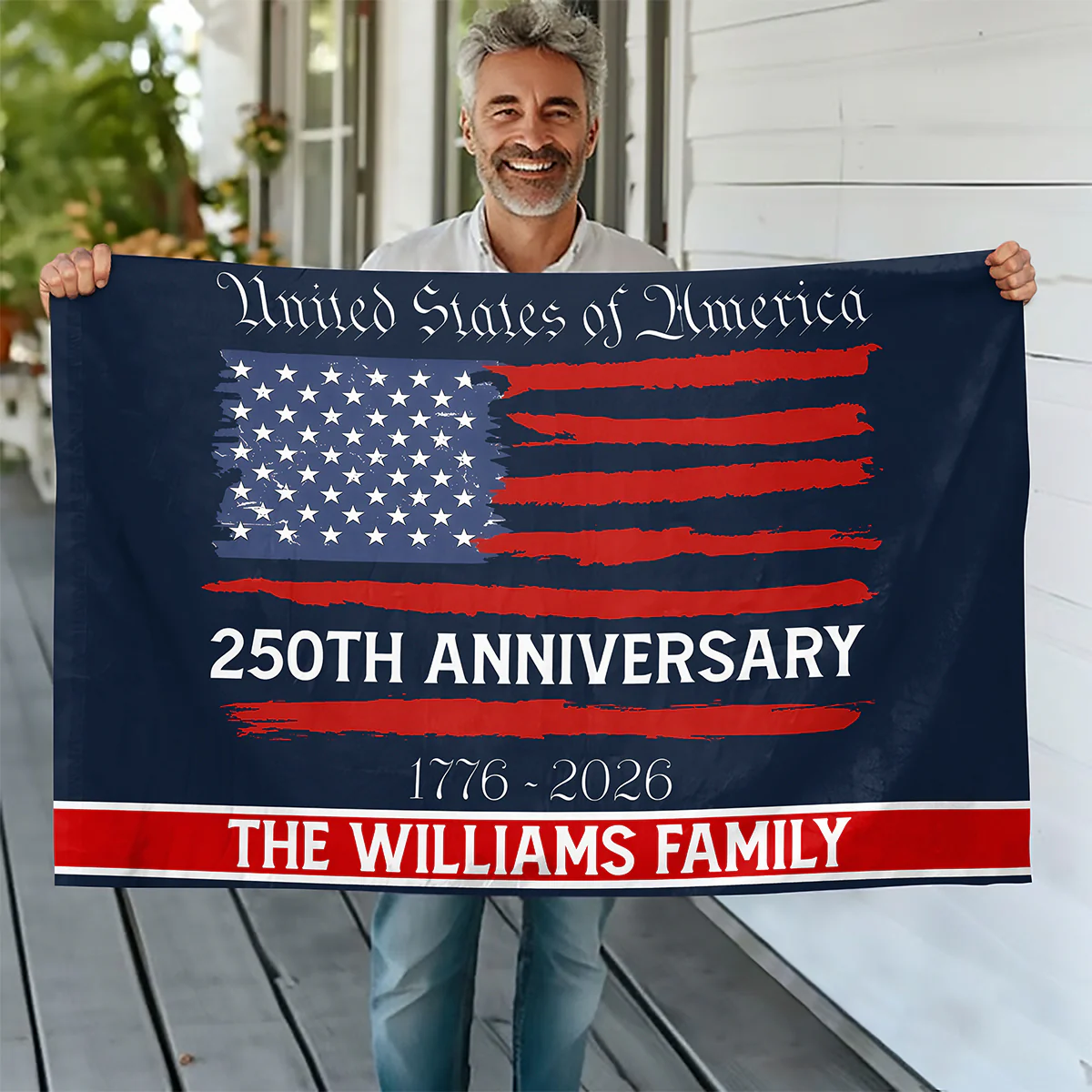 Personalized Family Name USA 250th Anniversary Banner House Flag TH10 898293 - Image 5