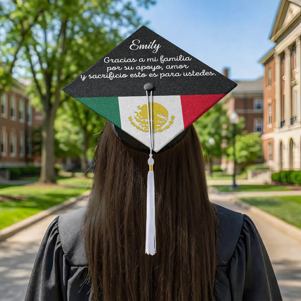 Personalized Gracias A Mi Familia Graduation Cap Topper TH10 898961 - Image 5