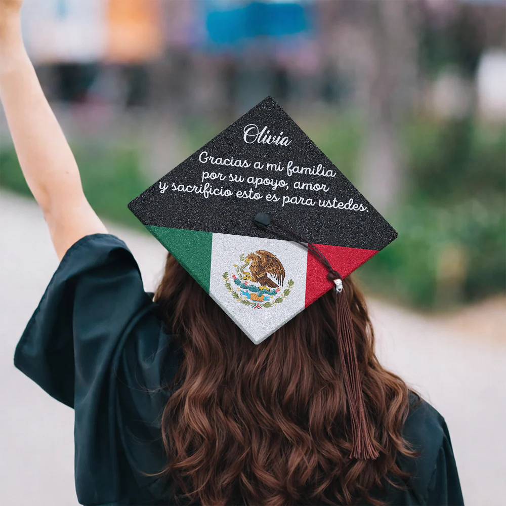Personalized Gracias A Mi Familia Graduation Cap Topper TH10 898961 - Image 6
