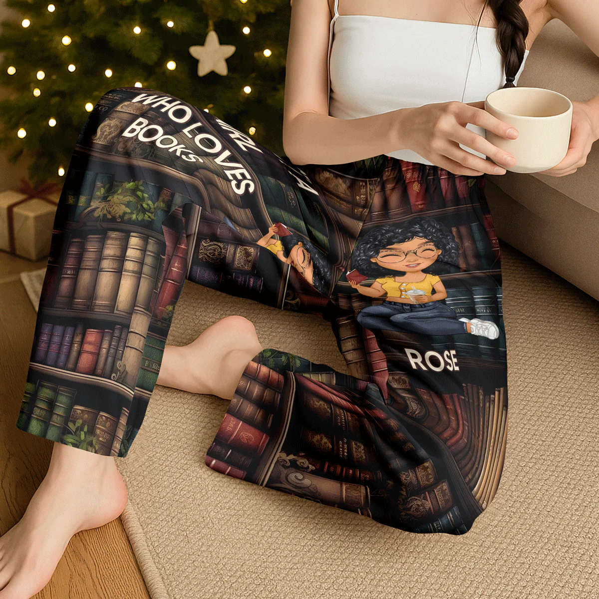 Personalized Just A Girl Who Loves Book Sweatpants TH10 896245 - Image 6