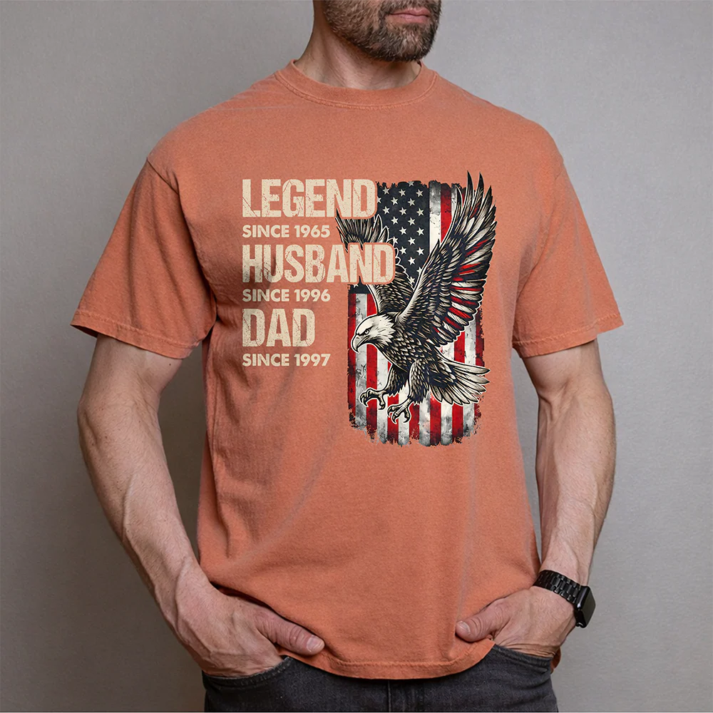 Personalized Legend Husband Dad Eagle US Flag Comfort Shirt TH10 169519 - Image 4