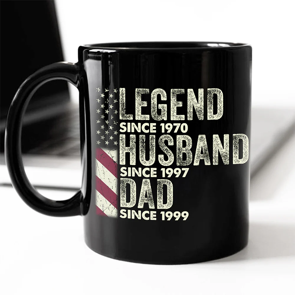 Personalized Legend Husband Dad Grandpa Black Mug TH10 892939 - Image 2