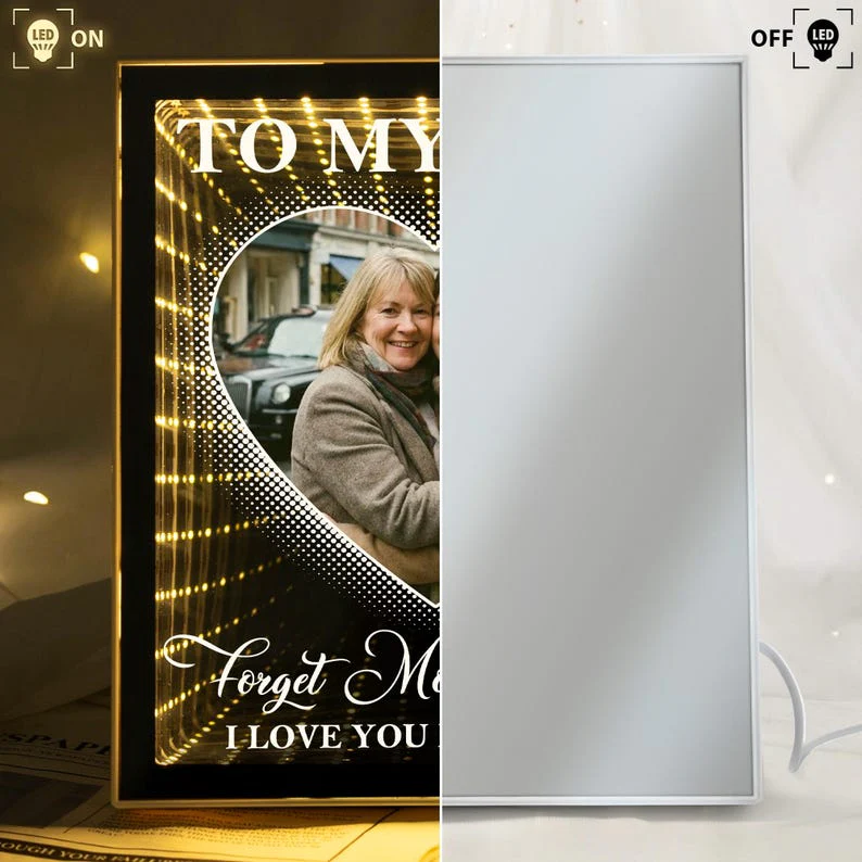 Personalized Photo Infinity Mirror Light Box, Forget Mothers Day Love You LED Frame, Mother's Day Gift For Mom TH10 169185 - Image 4