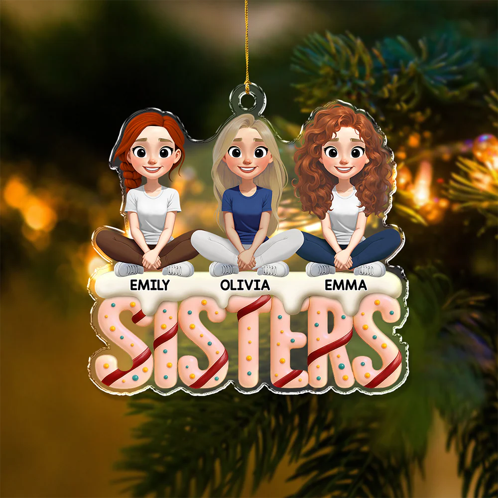 Personalized Sister For Life Acrylic Ornament TH10 896423 - Image 7