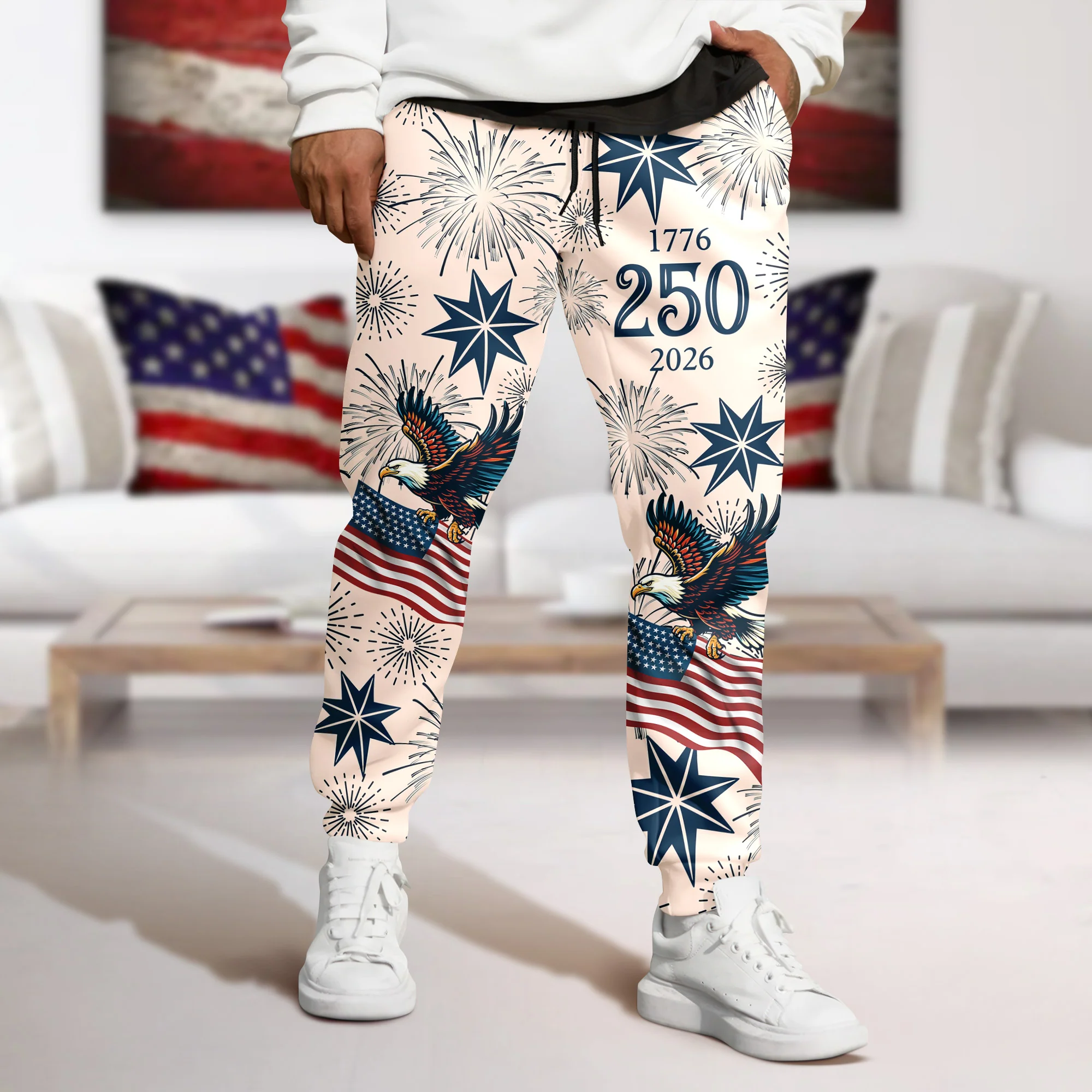 Personalized USA 250 Anniversary Eagle 1776-2026 Sweatpants TH10 898627 - Image 3