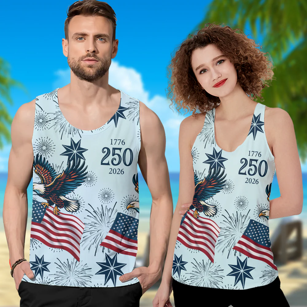 Personalized USA 250 Anniversary Eagle 1776-2026 Tanktop TH10 169235 - Image 4