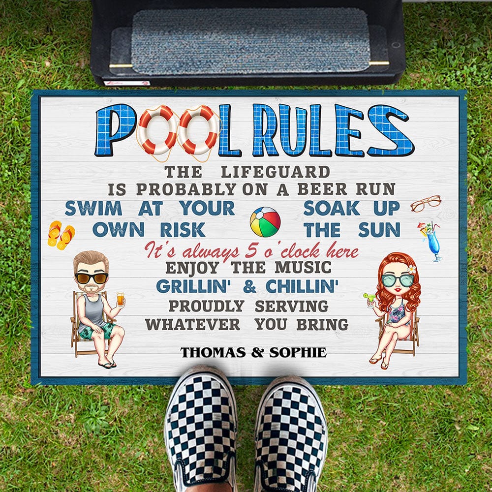 Pool Rules Summer Doormat TA29 889489 - Image 6