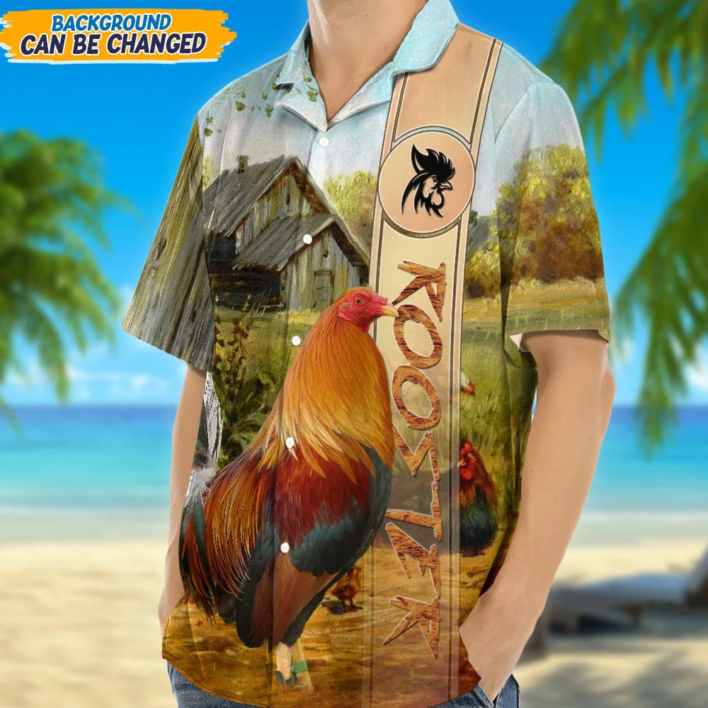 Rooster 3D Farmer Hawaii Shirt N304 889417 - Image 3