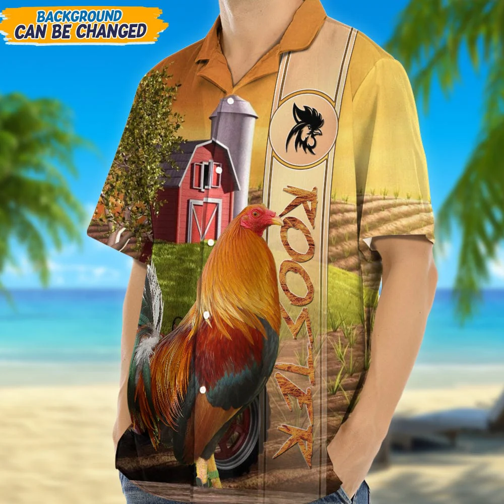 Rooster 3D Farmer Hawaii Shirt N304 889417 - Image 4