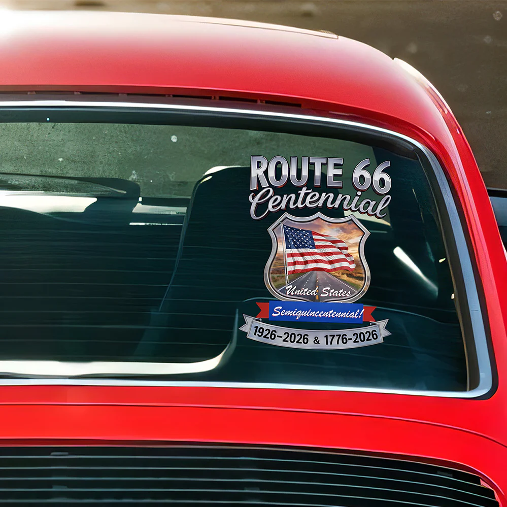Route 66 Centennial And America Semiquincentennial Car Window Decal Sticker TH10 898499 - Image 4