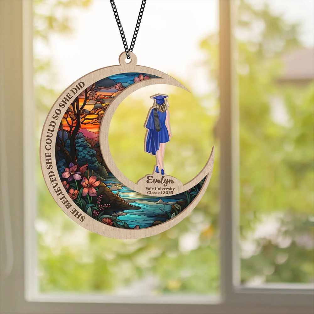 She Belived She Could So She Did Graduation Suncatcher TH10 894247 - Image 4